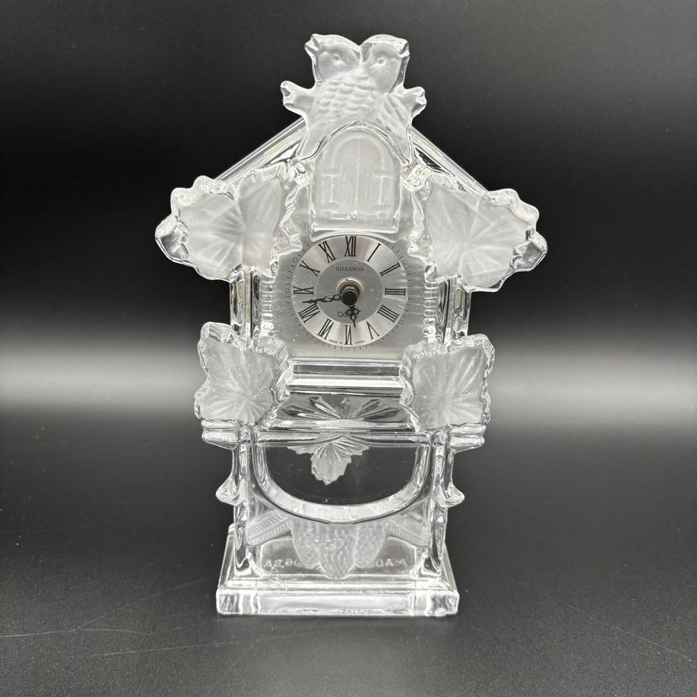 Vintage Shannon Crystal Legends 24% lead Pendulum Clock‎ By Godinger